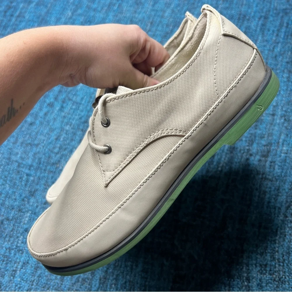 Olukai Honolulu Lace Mesh Casual Shoes in Cream and Green Mens 8.5 - Picture 4 of 9